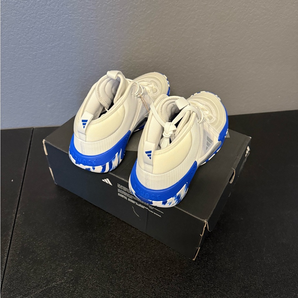 Adidas Exhibit Select Mid Women’s Basketball Shoes – White/Royal Blue (Size 14 - Picture 4 of 13